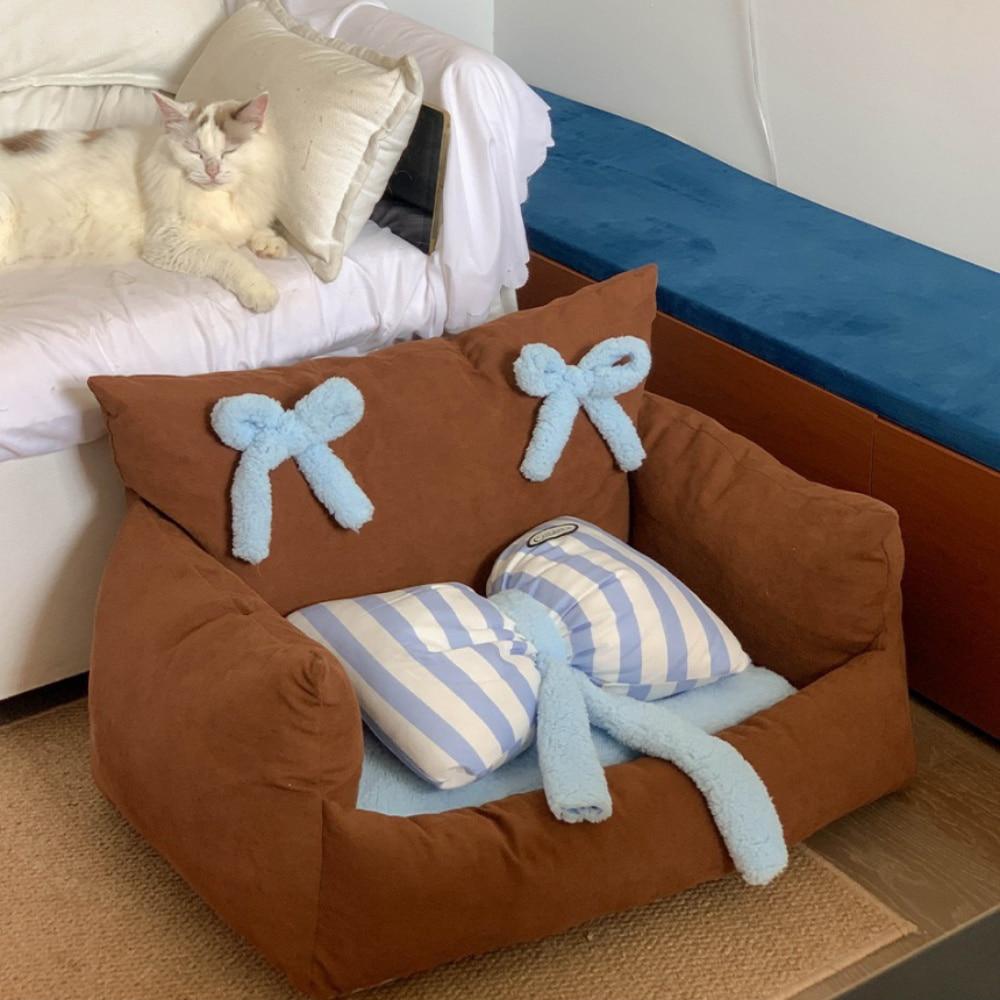 띠끄룸 Ribbon snuggle 강아지 고양이 쿠션 방석 침대