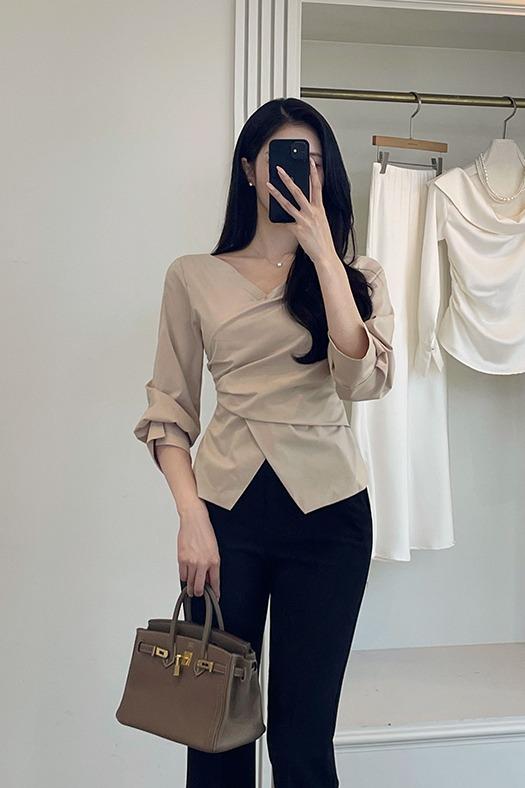 슬러브 랩 셔츠