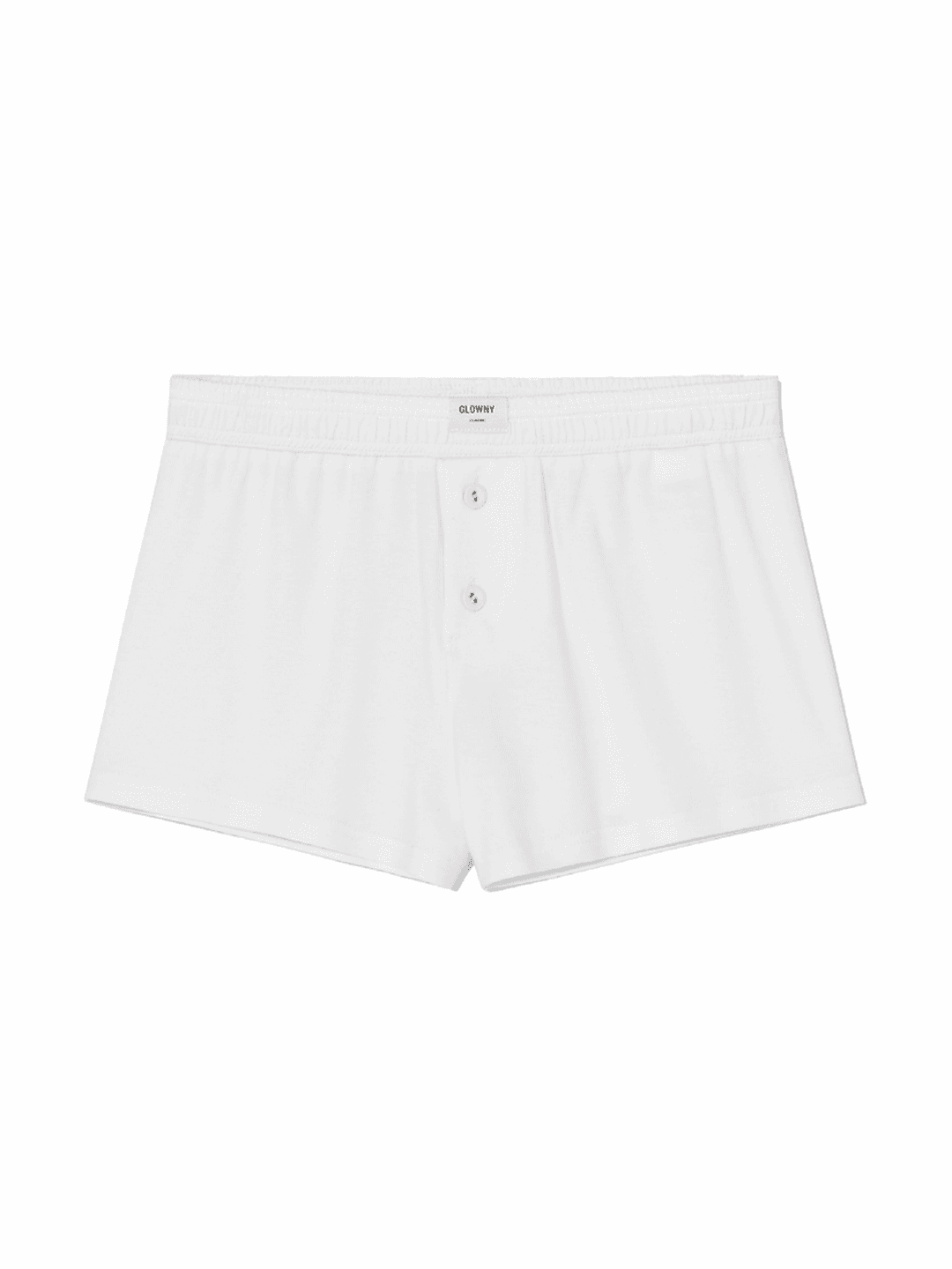 G MODAL BUTTON SHORTS (WHITE)