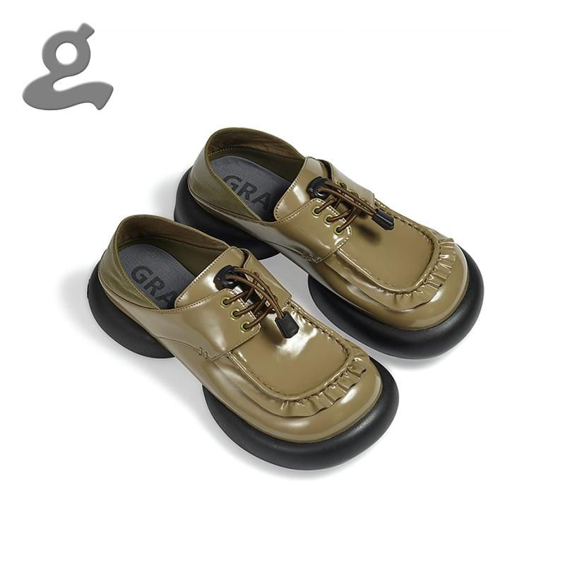 Chunky- sole Derby shoes"Burr-burr"