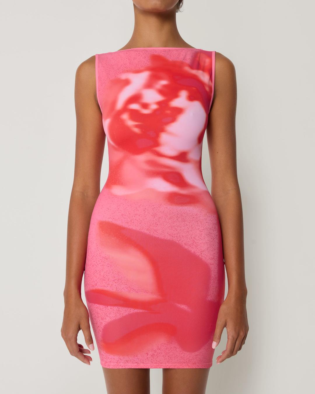 Smooth Stretch Tank Mini Dress | Pink Peony - XXS
