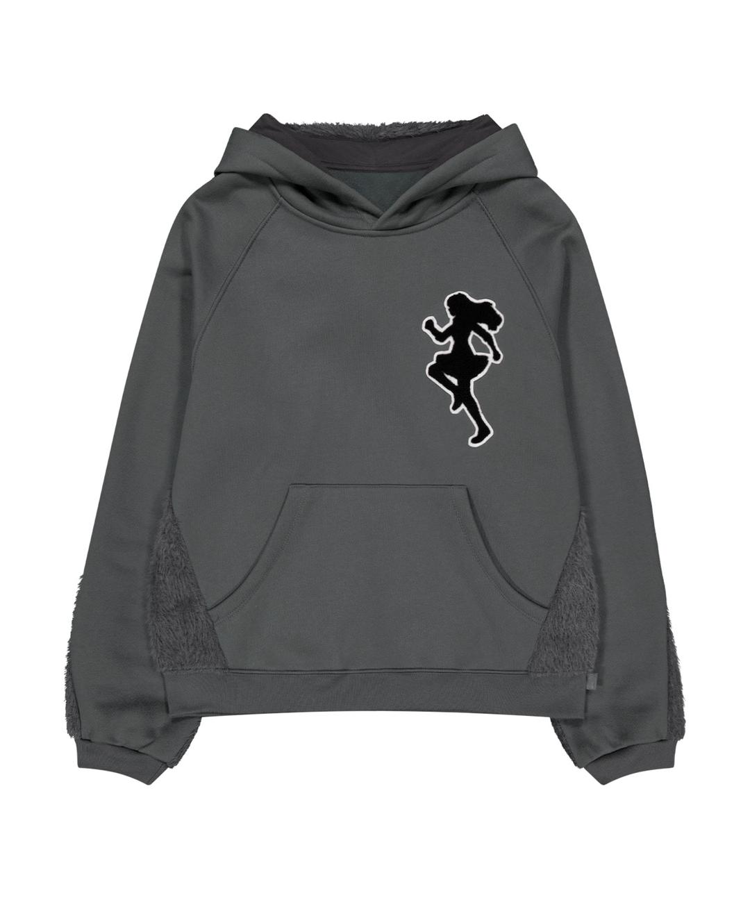 Knit Back Hoodie / Charcoal
