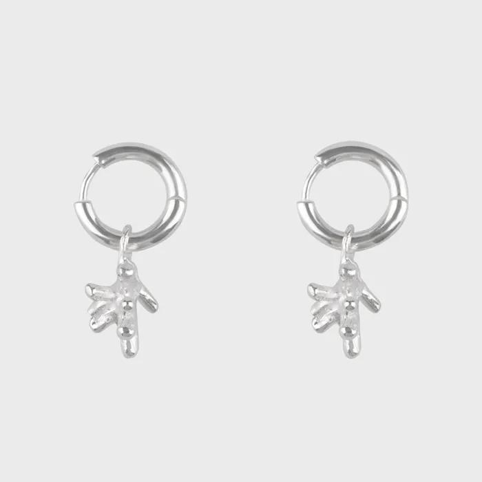 Coral one-touch earring_ E28