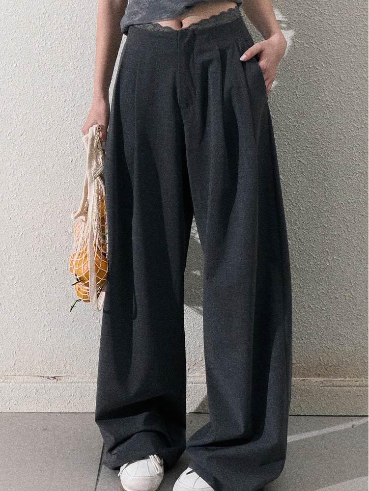 [OAK MOO] "Circular Journey\" Shirring Tube Top Pants Set (Pants)
