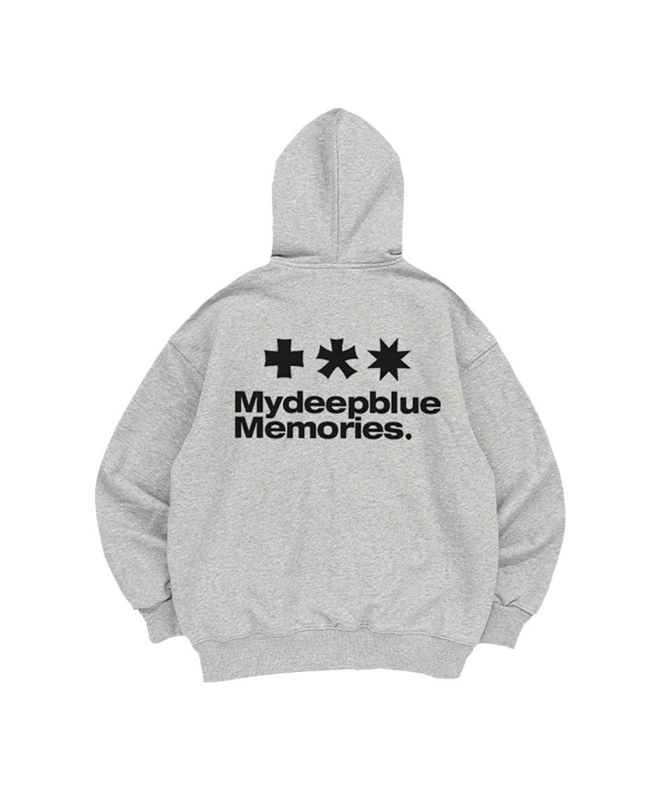 (zp) MM SYMBOL 2WAY ZIP-UP (GREY)