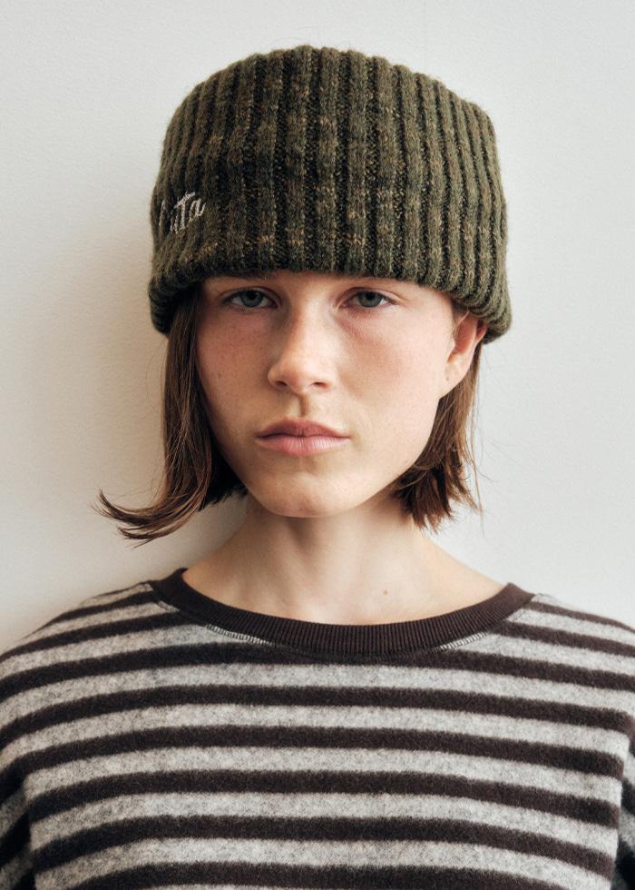 Signature Logo Knit Hair Band_CTA929(Khaki)