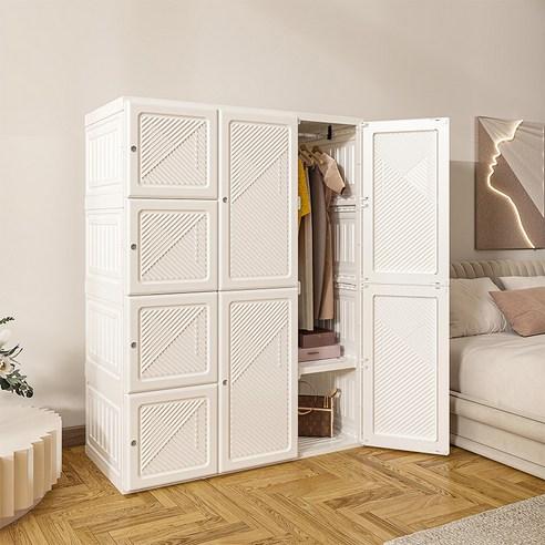 ANT BOX 앤트박스 장롱 접이식 옷장 12칸8문2행거 조립식 옷장 무설치 장농 옷장세트 드레스룸세트 - 드레스룸가구 | 쿠팡