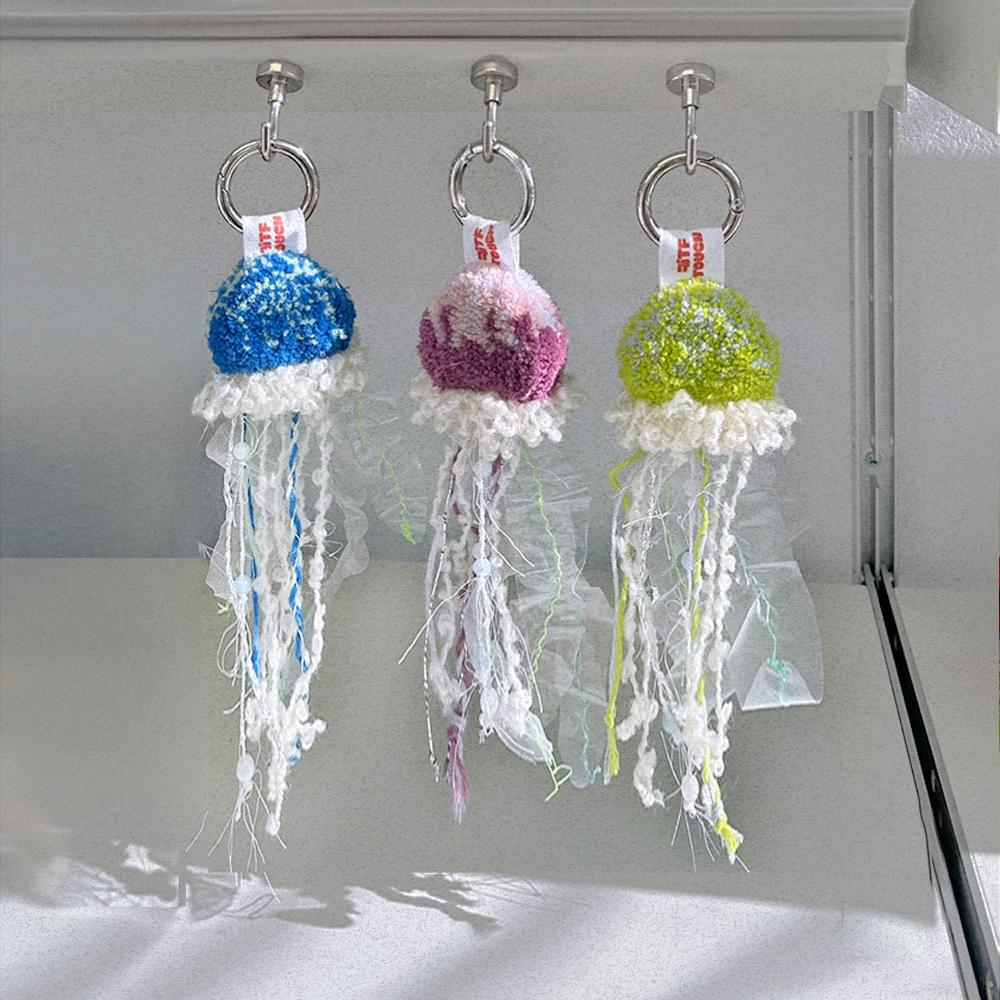 Vinyl jellyfish Tufting Keyring (3 color)