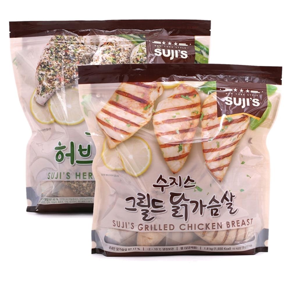 수지스  닭가슴살 그릴드 허브 1.8kg 아이스박스 포함