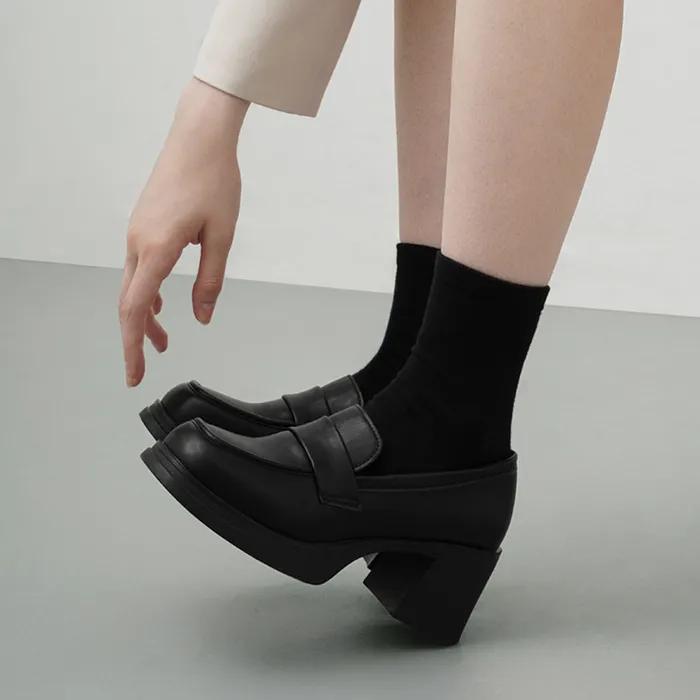 [유스피어 시안 착용] 세티 통굽 로퍼힐 7CM LHLTS1g841