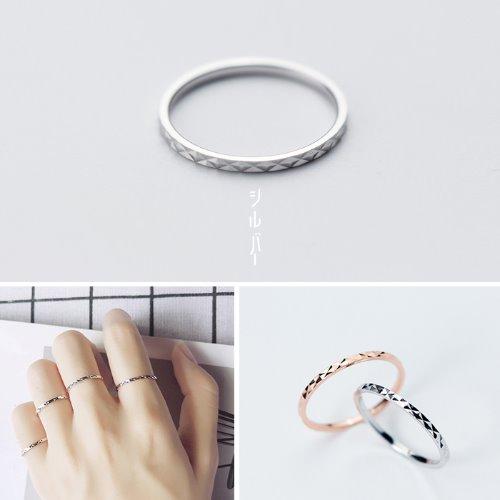 핑거 슬림 은반지 [925 Sterling silver ring 마디 반지 실버 얇은 은반지 다이아몬드 컷팅] - 3차재입고