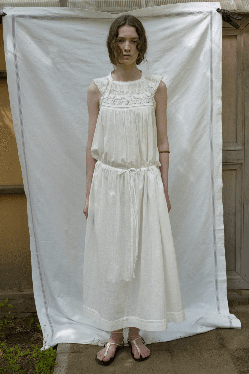 Via Dyllis string long onepiece (Ivory)