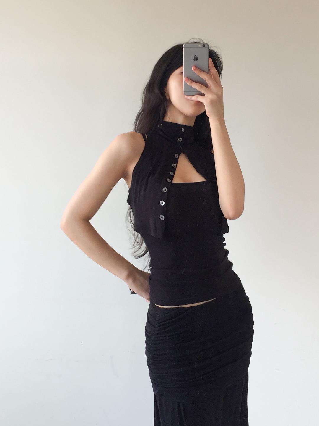 Pearly Sleeveless & Vest (2color)