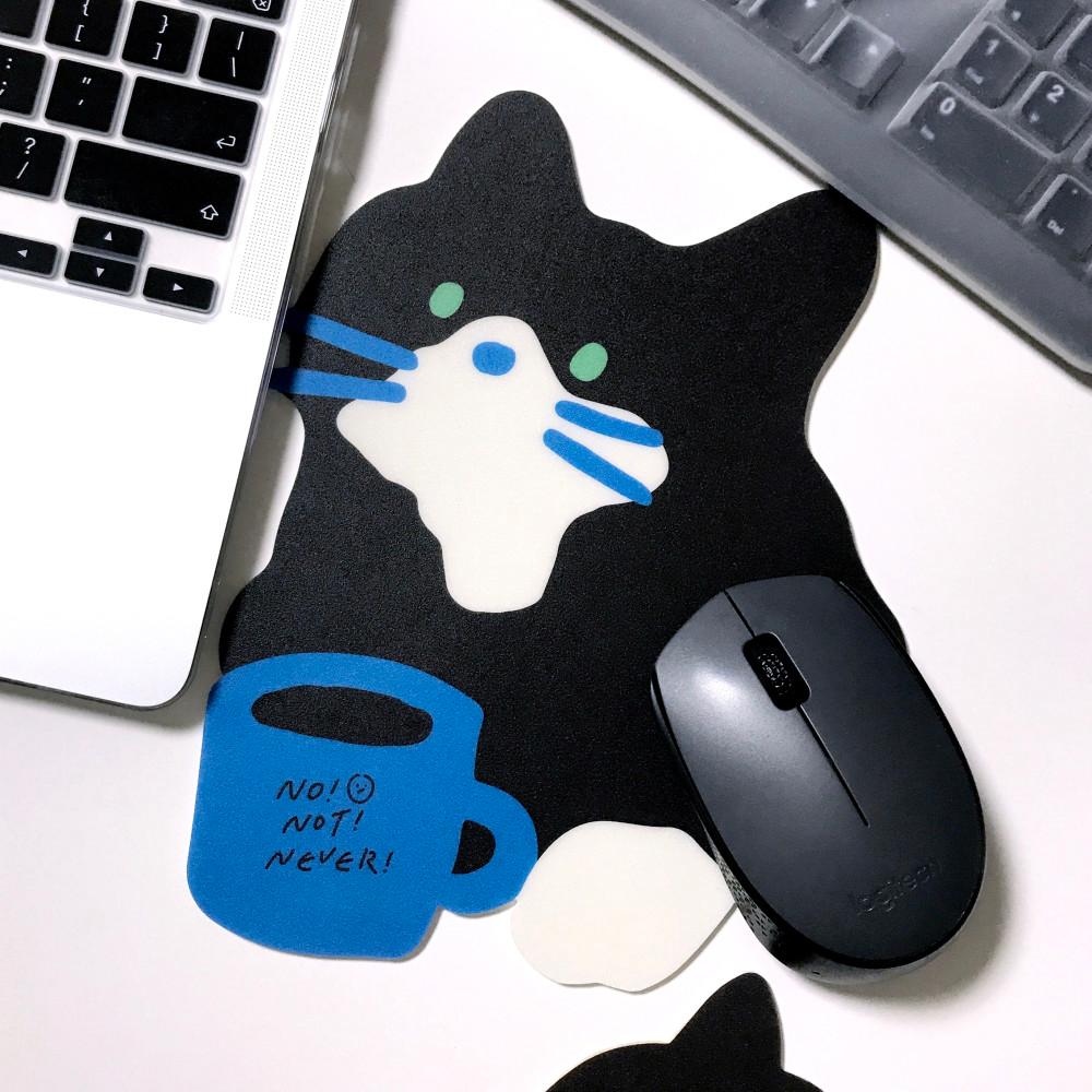 [마우스패드] 턱시도고양이 ( 커피 한잔 )