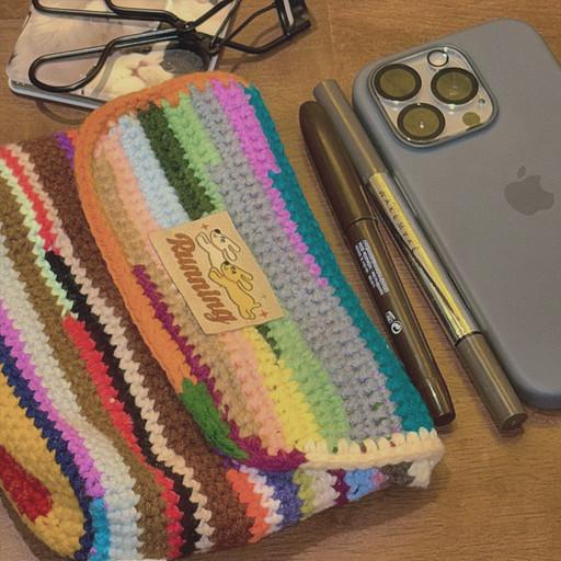 💚Vintage Color Block Pouch🧡