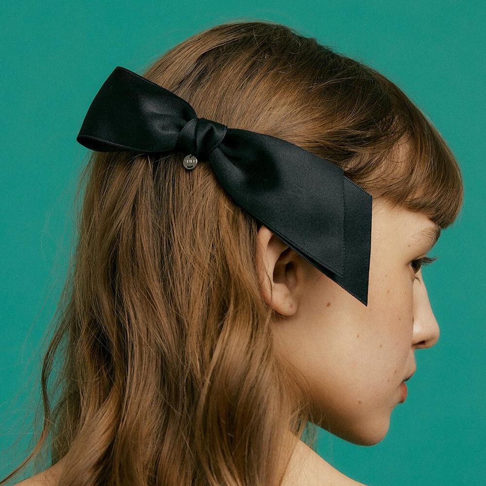 Satin ribbon tie Hairpin