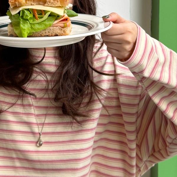 <made> comfy stripe top (pink) (4차)