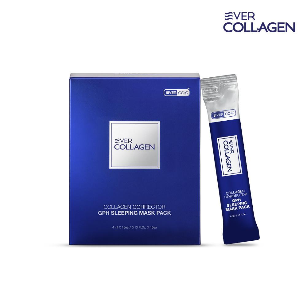 바르는 에버콜라겐 슬리핑 마스크팩 15포x 1 Box 수면 수분 콜라겐 진정 물광 화장품