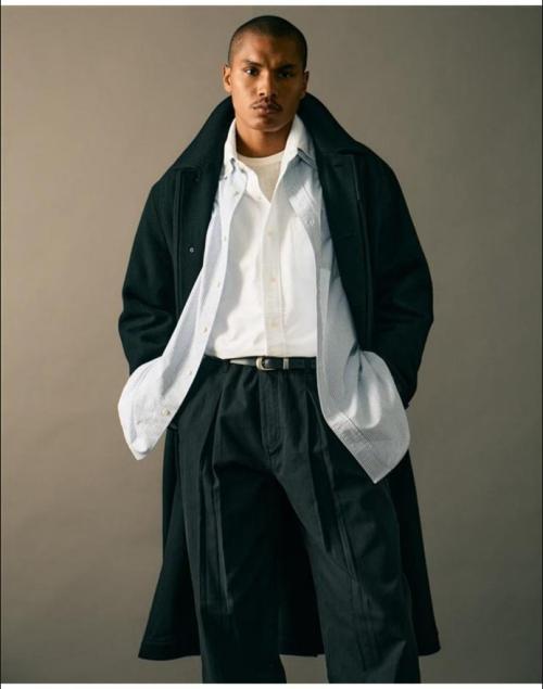 [HIS] 울 캐시미어 혼방 발마칸 코트 블랙