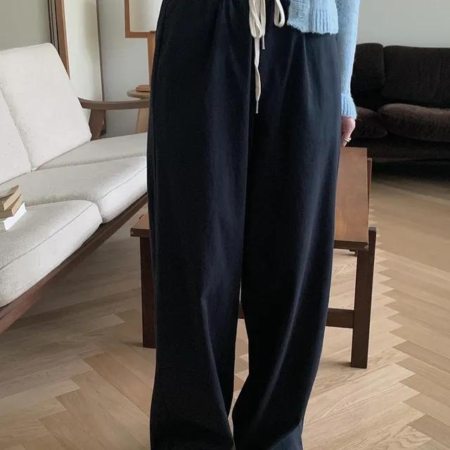 (5일소요)로드 배색 와이드팬츠 3color! (데일리룩/꾸안꾸룩/밴딩팬츠)