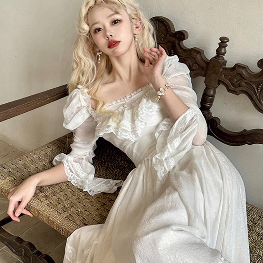 공주 레이스 드레스 원피스 셀프 스몰 웨딩 개화기 의상