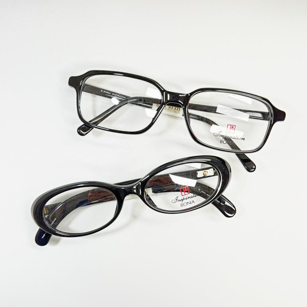 [중고] BONIA 긱시크 뿔테 빈티지안경 (블랙) 데드스탁