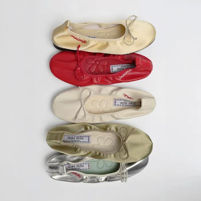 [3차재입고][26SS] Kkotci 꽃씨 베이직 리본 자수 쿠션 플랫_6colors