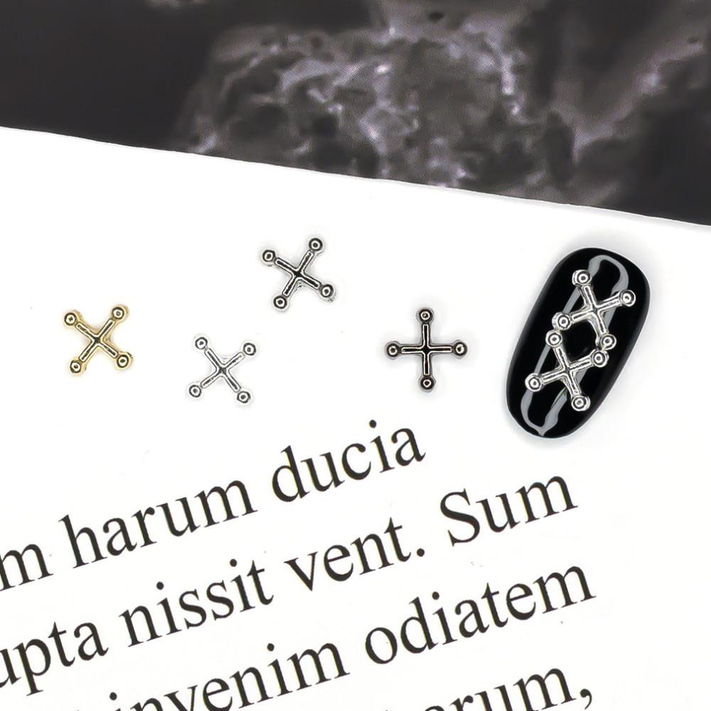 힙한 피어싱 네일파츠 (3개) 크로스