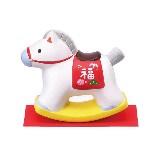 야쿠시가마 2026년 말의 해 흔들흔들 목마 도자기 장식