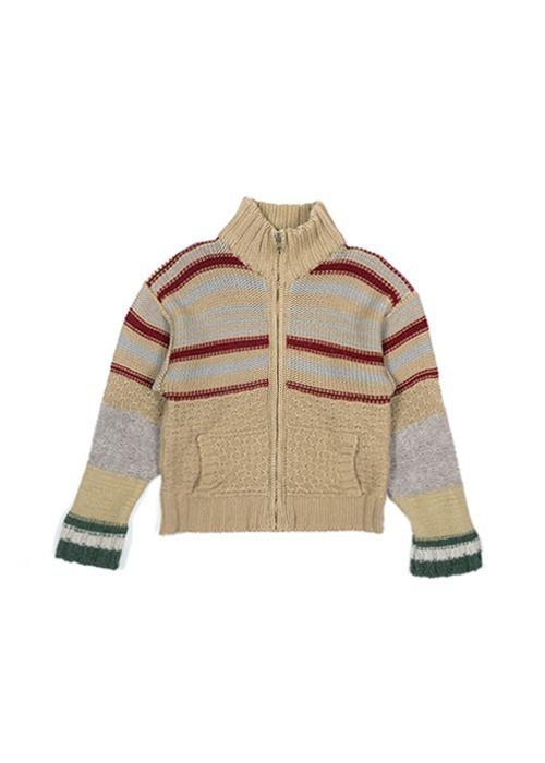 vintage knit zip-up