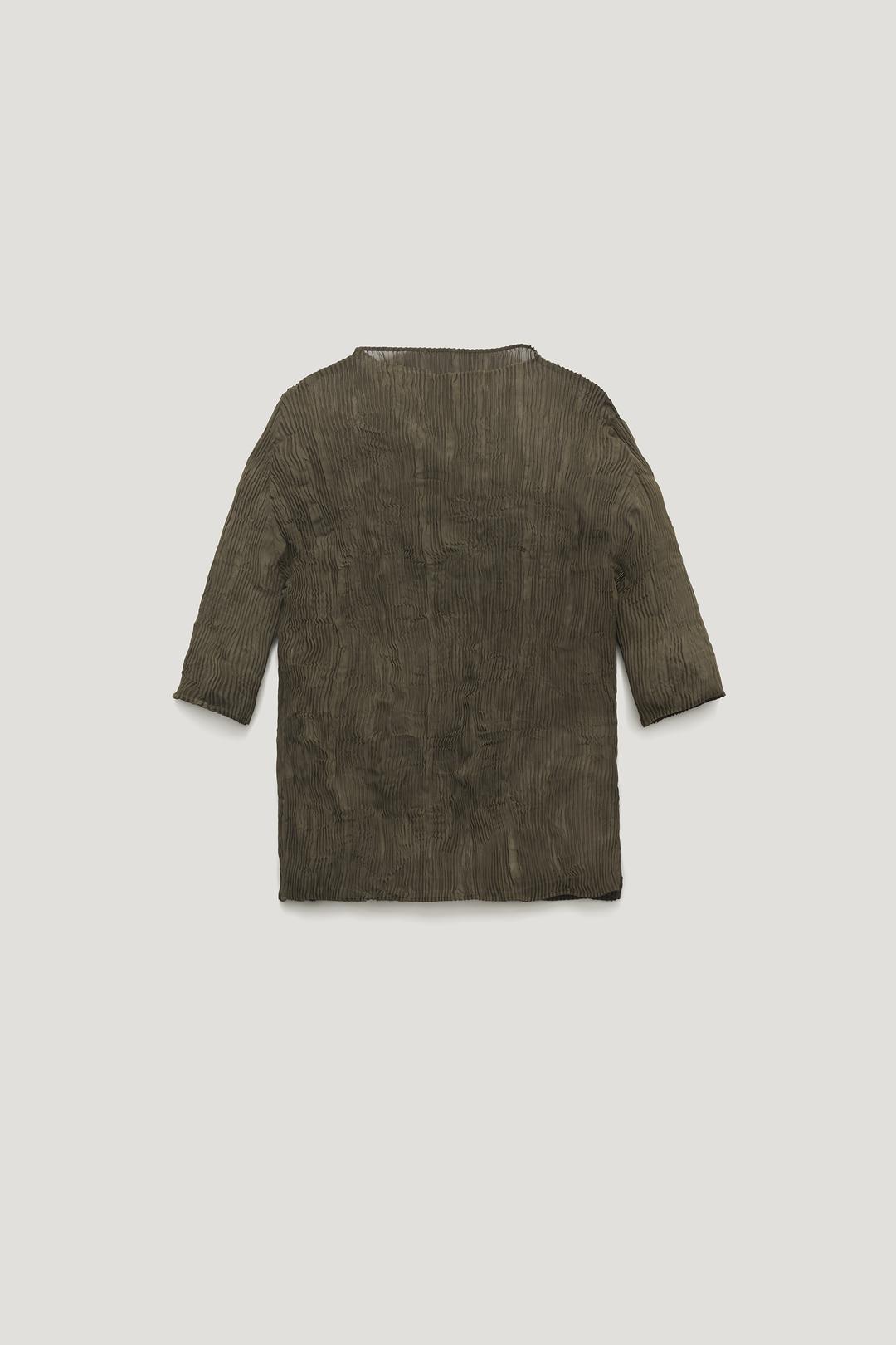 PLEATED BLOUSE_OLIVE / ₩128,000
