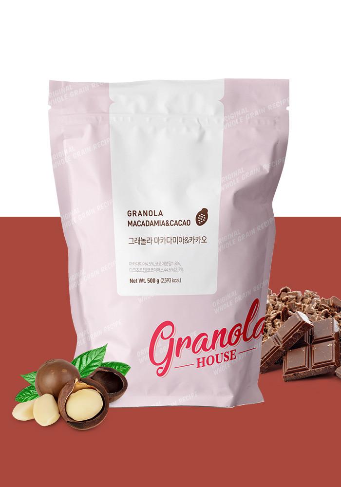 그래놀라하우스 마카다미아&카카오 500g 수제그래놀라 대용량