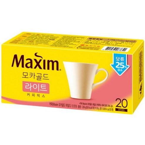 [메가마트]동서 맥심 모카골드 라이트 커피믹스 11.8g*20ea, 11.8g, 20개입, 1개 - 일반커피믹스 | 쿠팡