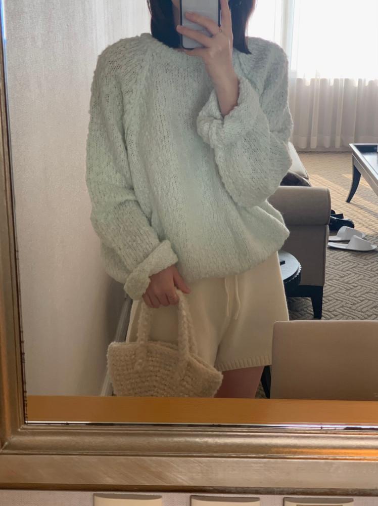 밀키 부클 니트 (2col)