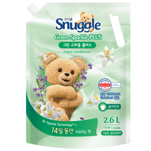 스너글 그린스파클 플러스 섬유유연제 포근향 리필 - 액체섬유유연제 | 쿠팡