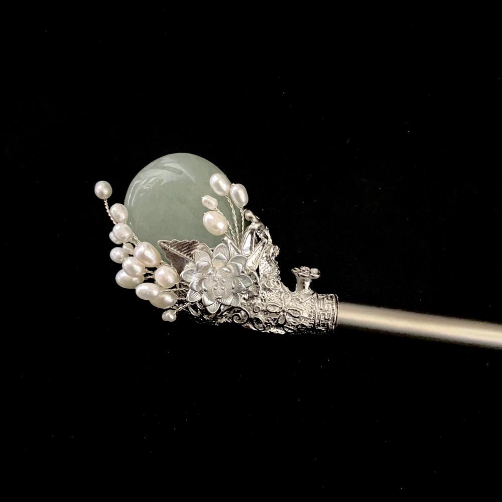 신부 혼주 고급 2 장미옥 연옥 비녀 한복 장신구