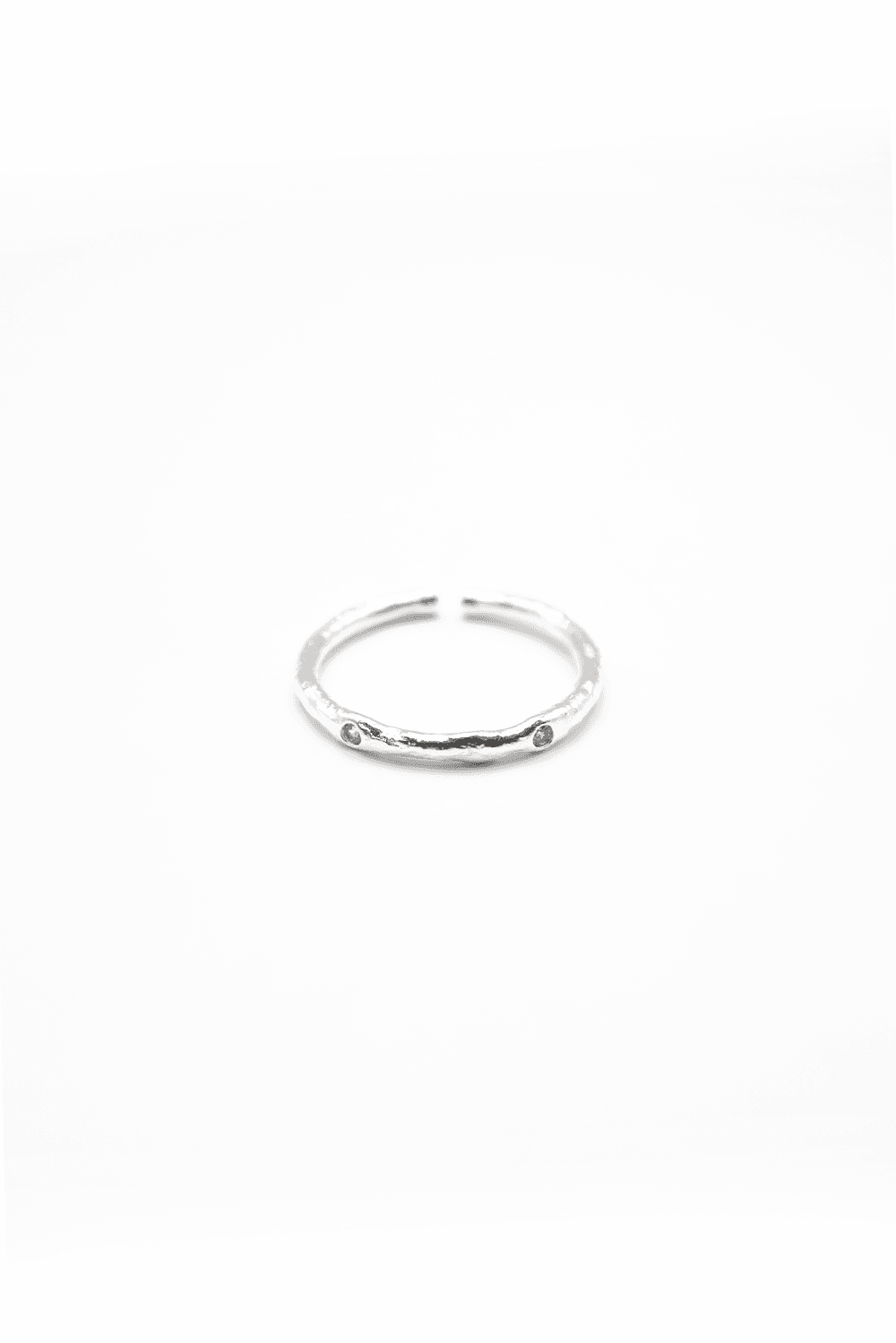 (925S) two cubic thin ring