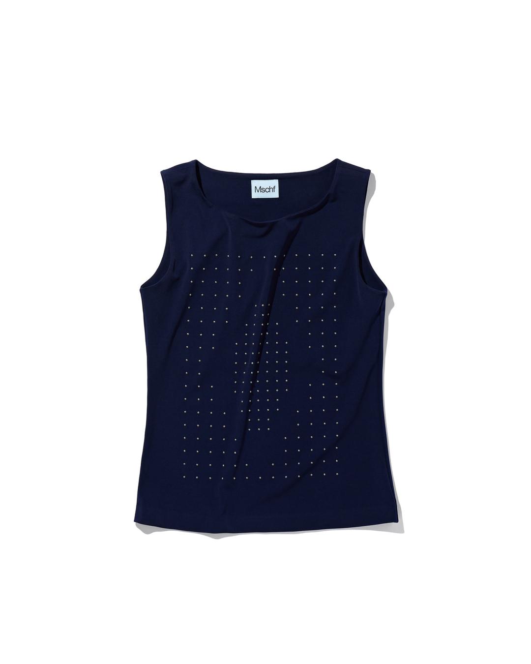 SILENT GLAM SLEEVELESS_NAVY