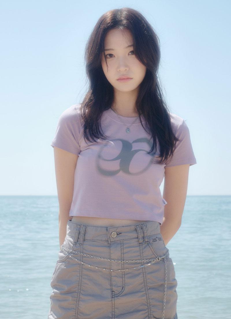 HOLIDAY CROPPED T-SHIRT / PALE-PURPLE