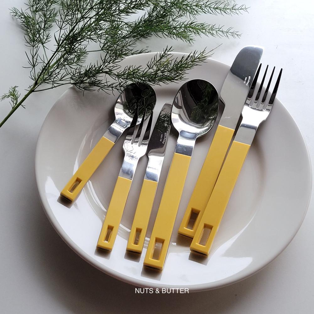 ANNOVA [아노바 멜로즈 블록 커트러리] 버터 & 크림 디저트 디너 커트러리