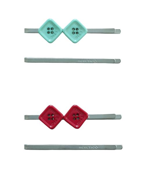BUTTON HAIR PIN 2PACK