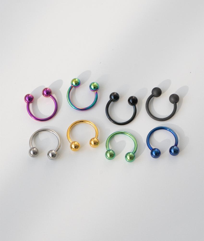 써지컬 피어싱 베이직 투볼 링피어싱 39종