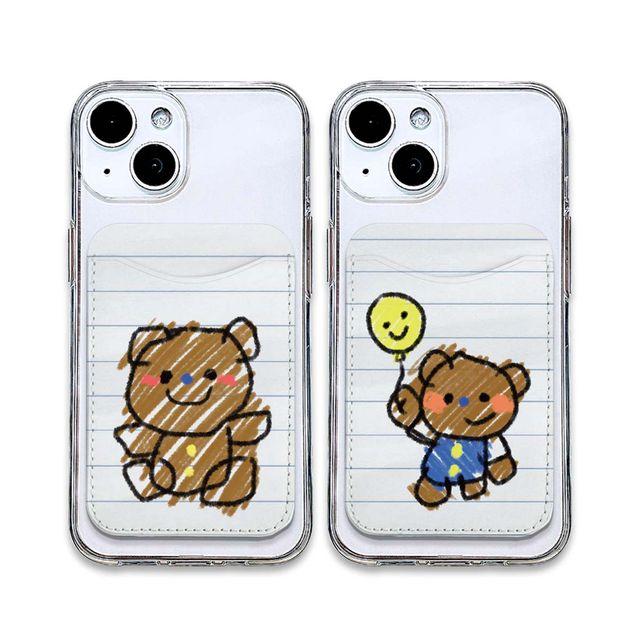 [카드지갑+젤리]동물크레파스(핸드폰케이스 아이폰14 s22 a31,a32 a33 a53 z플립4 젤리케이스 갤럭시 에이블리 셀럽)