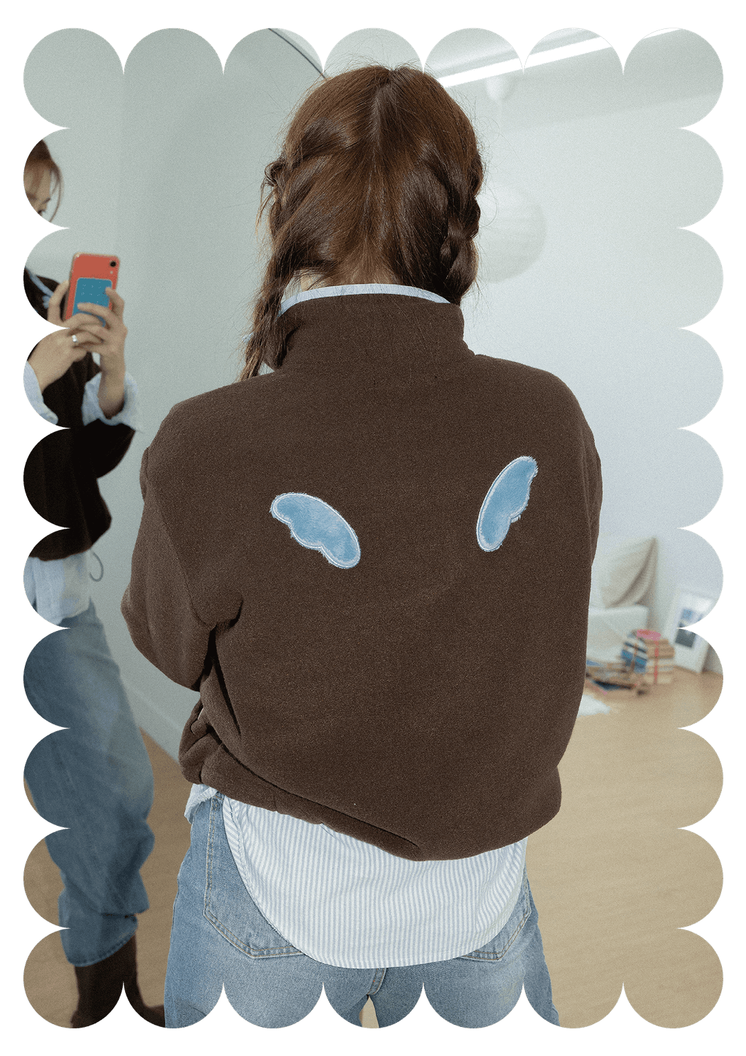 ☁︎{WING} teddy fleece anorok (brown)