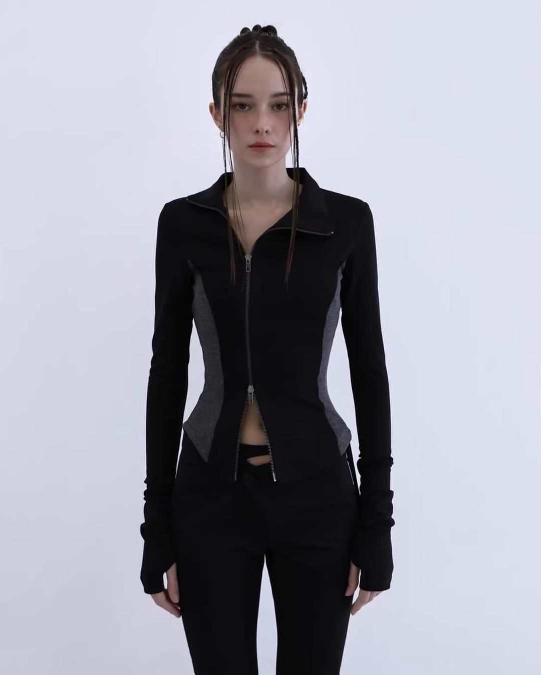 SIO HALF NECK UNBALANCE ZIPUP | 후루츠패밀리