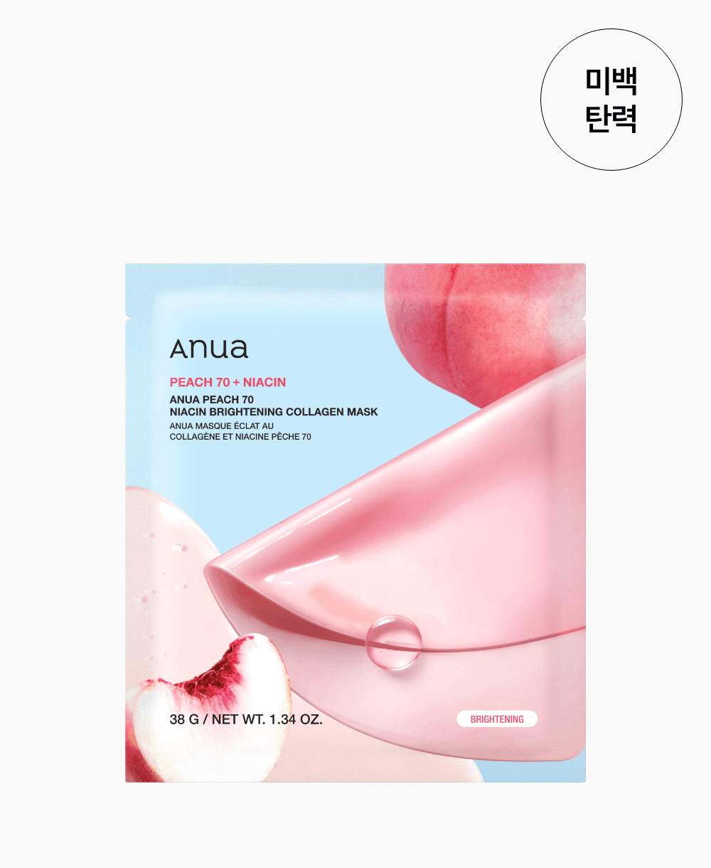 복숭아 70 나이아신 브라이트닝 콜라겐 마스크 4매