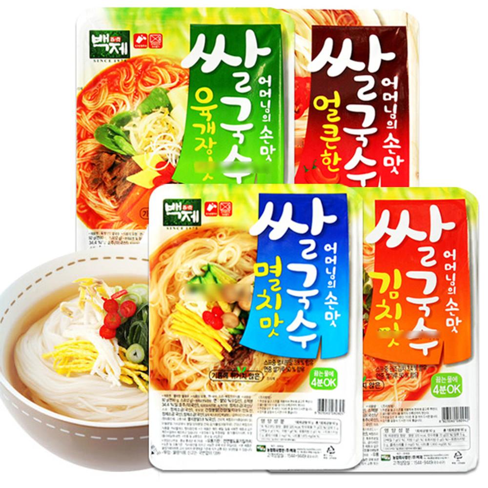백제쌀국수 멸치 김치 육개장 얼큰 20개 [원산지:국산]