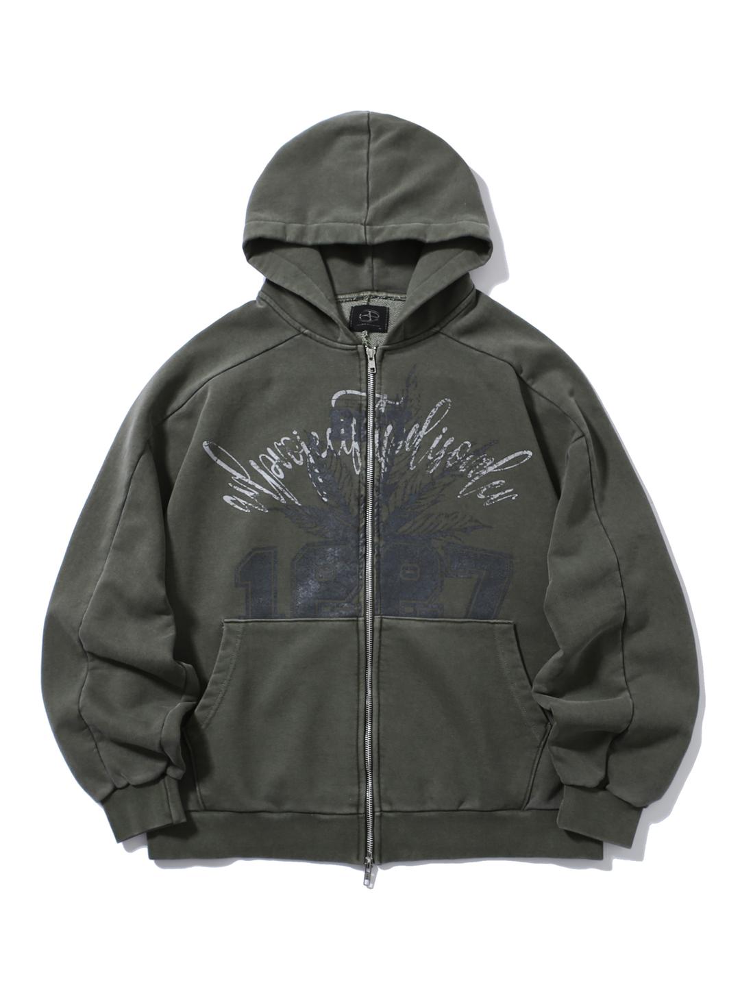 OG PIGMENTED 97/98 HOOD ZIPUP KHAKI