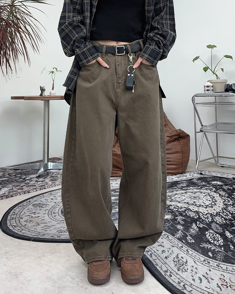 미엘 카치온 커브드 팬츠