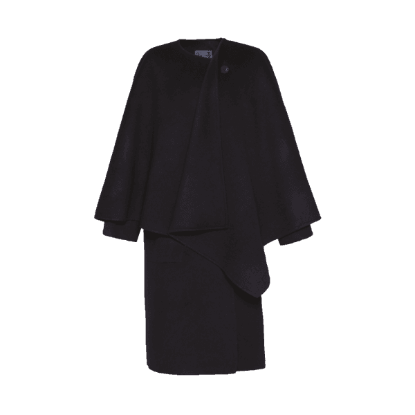 CAROL CAPE COAT - MIDNIGHT NAVY